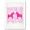 Swedish Dala Horses Pink by Cat Coquillette Frame  - Americanflat